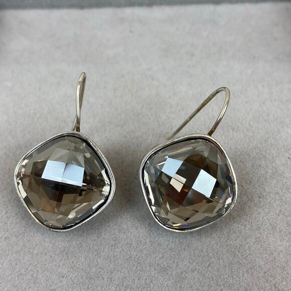 Brighton Champagne Taupe Silver Plated Venus Rising Swarovski Crystal Earrings - Picture 5 of 8